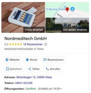 Nordmeditech Google-Rezensionen