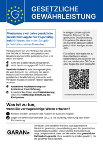 Label  der EU für die gesetzliche Gewährleistung